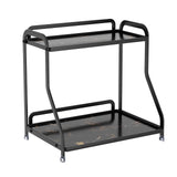 Maxbell Bathroom Countertop Organizer Perfume Tray for Dressing Table Bedroom Makeup 2 Layer Black