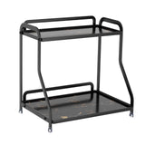 Maxbell Bathroom Countertop Organizer Perfume Tray for Dressing Table Bedroom Makeup 2 Layer Black