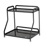Maxbell Bathroom Countertop Organizer Perfume Tray for Dressing Table Bedroom Makeup 2 Layer Black