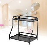 Maxbell Bathroom Countertop Organizer Perfume Tray for Dressing Table Bedroom Makeup 2 Layer Black