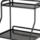 Maxbell Bathroom Countertop Organizer Perfume Tray for Dressing Table Bedroom Makeup 2 Layer Black