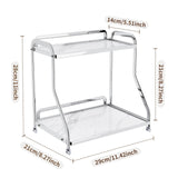 Maxbell Bathroom Countertop Organizer Perfume Tray for Dressing Table Bedroom Makeup 2 Layer White