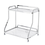 Maxbell Bathroom Countertop Organizer Perfume Tray for Dressing Table Bedroom Makeup 2 Layer White