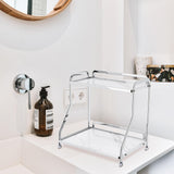 Maxbell Bathroom Countertop Organizer Perfume Tray for Dressing Table Bedroom Makeup 2 Layer White