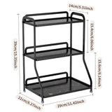 Maxbell Bathroom Countertop Organizer Perfume Tray for Dressing Table Bedroom Makeup 3 Layer Black