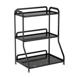 Maxbell Bathroom Countertop Organizer Perfume Tray for Dressing Table Bedroom Makeup 3 Layer Black