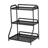 Maxbell Bathroom Countertop Organizer Perfume Tray for Dressing Table Bedroom Makeup 3 Layer Black