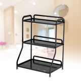 Maxbell Bathroom Countertop Organizer Perfume Tray for Dressing Table Bedroom Makeup 3 Layer Black