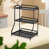 Maxbell Bathroom Countertop Organizer Perfume Tray for Dressing Table Bedroom Makeup 3 Layer Black