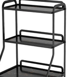Maxbell Bathroom Countertop Organizer Perfume Tray for Dressing Table Bedroom Makeup 3 Layer Black