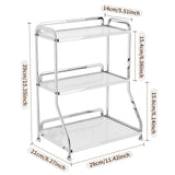 Maxbell Bathroom Countertop Organizer Perfume Tray for Dressing Table Bedroom Makeup 3 Layer White