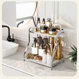 Maxbell Bathroom Countertop Organizer Perfume Tray for Dressing Table Bedroom Makeup 3 Layer White