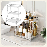 Maxbell Bathroom Countertop Organizer Perfume Tray for Dressing Table Bedroom Makeup 3 Layer White
