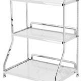 Maxbell Bathroom Countertop Organizer Perfume Tray for Dressing Table Bedroom Makeup 3 Layer White