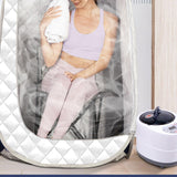 Maxbell Portable Steam Sauna Portable Foldable Chair Oxford Cloth Sauna Box for Dorm white