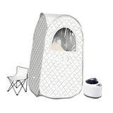 Maxbell Portable Steam Sauna Portable Foldable Chair Oxford Cloth Sauna Box for Dorm white