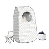 Maxbell Portable Steam Sauna Portable Foldable Chair Oxford Cloth Sauna Box for Dorm white