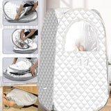 Maxbell Portable Steam Sauna Portable Foldable Chair Oxford Cloth Sauna Box for Dorm white