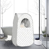 Maxbell Portable Steam Sauna Portable Foldable Chair Oxford Cloth Sauna Box for Dorm white