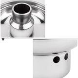 Maxbell Chinese Small Hot Pot Portable Stainless Steel Hotpot for Camp Hotel 22cm silvery