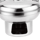 Maxbell Chinese Small Hot Pot Portable Stainless Steel Hotpot for Camp Hotel 22cm silvery