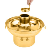 Maxbell Chinese Small Hot Pot Portable Stainless Steel Hotpot for Camp Hotel 20cm gold