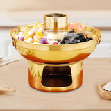 Maxbell Chinese Small Hot Pot Portable Stainless Steel Hotpot for Camp Hotel 20cm gold