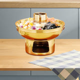 Maxbell Chinese Small Hot Pot Portable Stainless Steel Hotpot for Camp Hotel 20cm gold