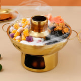 Maxbell Chinese Small Hot Pot Portable Stainless Steel Hotpot for Camp Hotel 20cm gold