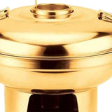 Maxbell Chinese Small Hot Pot Portable Stainless Steel Hotpot for Camp Hotel 20cm gold