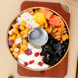 Maxbell Chinese Small Hot Pot Portable Stainless Steel Hotpot for Camp Hotel 22cm gold