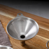 Maxbell 5x Stainless Steel Mini Kitchen Funnel Set Portable for Kitchen Spice Liquid