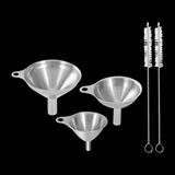 Maxbell 5x Stainless Steel Mini Kitchen Funnel Set Portable for Kitchen Spice Liquid