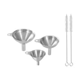 Maxbell 5x Stainless Steel Mini Kitchen Funnel Set Portable for Kitchen Spice Liquid