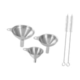 Maxbell 5x Stainless Steel Mini Kitchen Funnel Set Portable for Kitchen Spice Liquid