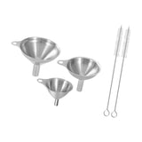 Maxbell 5x Stainless Steel Mini Kitchen Funnel Set Portable for Kitchen Spice Liquid