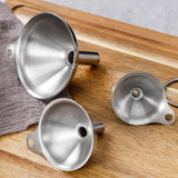 Maxbell 5x Stainless Steel Mini Kitchen Funnel Set Portable for Kitchen Spice Liquid