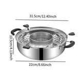 Maxbell Rotating Hotpot Pot Lifting Chafing Dish Basin for Dumpling Festival Camping A