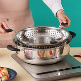 Maxbell Rotating Hotpot Pot Lifting Chafing Dish Basin for Dumpling Festival Camping A