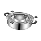 Maxbell Rotating Hotpot Pot Lifting Chafing Dish Basin for Dumpling Festival Camping B