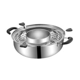 Maxbell Rotating Hotpot Pot Lifting Chafing Dish Basin for Dumpling Festival Camping B