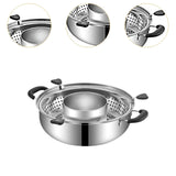 Maxbell Rotating Hotpot Pot Lifting Chafing Dish Basin for Dumpling Festival Camping B
