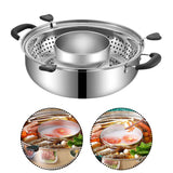 Maxbell Rotating Hotpot Pot Lifting Chafing Dish Basin for Dumpling Festival Camping B