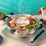 Maxbell Rotating Hotpot Pot Lifting Chafing Dish Basin for Dumpling Festival Camping B