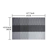 Maxbell Party Placemat Multifunctional Rectangle Table Mat for Home Party Restaurant Gray