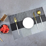 Maxbell Party Placemat Multifunctional Rectangle Table Mat for Home Party Restaurant Gray