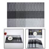 Maxbell Party Placemat Multifunctional Rectangle Table Mat for Home Party Restaurant Gray