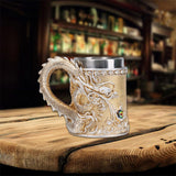 Maxbell Beer Mug Embossed with Handle Drinkware Drinking Mug for Travel Office Party gold