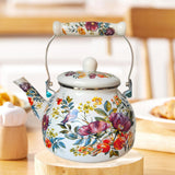 Maxbell Enamel Teapot with Handle Juice Water Jug 2.5L Home Restaurant Boiling Water