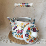 Maxbell Enamel Teapot with Handle Juice Water Jug 2.5L Home Restaurant Boiling Water
